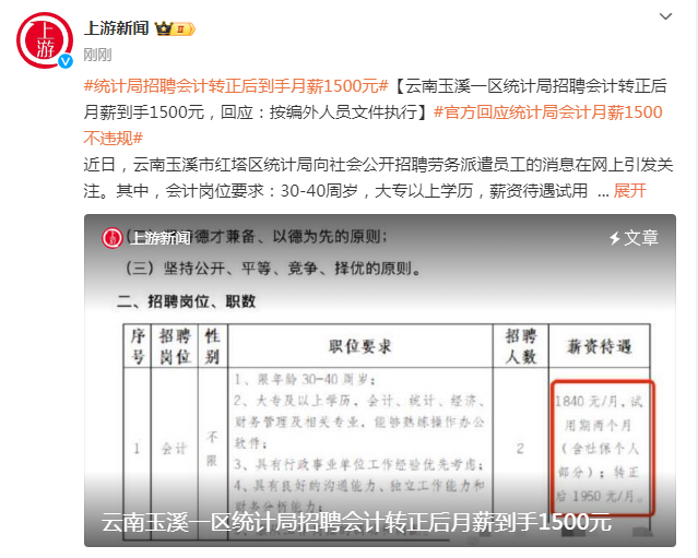 红塔区统计局最新招聘信息