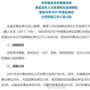 昌黎县计生委最新招聘信息与招聘细节全解析